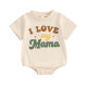 0-18M Baby Letter Printed Shorts Sleeve Bodysuit  Baby Clothing  