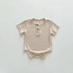 3-18M Baby Shorts Sleeve Solid Color Bodysuit Or T-Shirts  Baby Clothing  