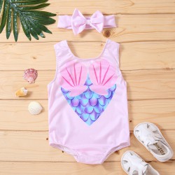 9M-3Y Toddler Girls Pineapple Shells One Piece Swimsuit  Girls Clothes  