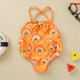 6M-3Y Baby Girl Rainbow & Leopard Print Suspender One Piece Swimsuit  Baby Clothes Suppliers  