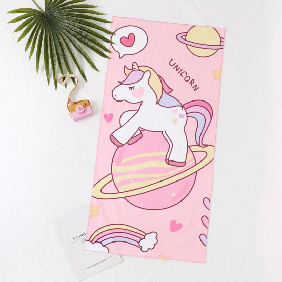 Toddler Flamingo Flower Print Bath Towel  