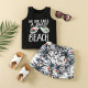 9months-3years Toddler Boy Beachwear Infants Toddlers Sleeveless Letter top & Casual Shorts Children's Clothing Suit  