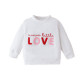 9M-4Y Toddler Girls Valentine's Day LOVE Embroidery Pullover Sweatshirt  Girls Clothes  