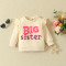 6M-3Y Baby Big Sister Letter Flying Sleeve Tops Baby  Clothing  