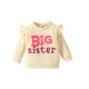 6M-3Y Baby Big Sister Letter Flying Sleeve Tops Baby  Clothing  