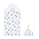 Baby Knitted Cotton Swaddling Towel & Hats Newborn Sets Baby Accessories   