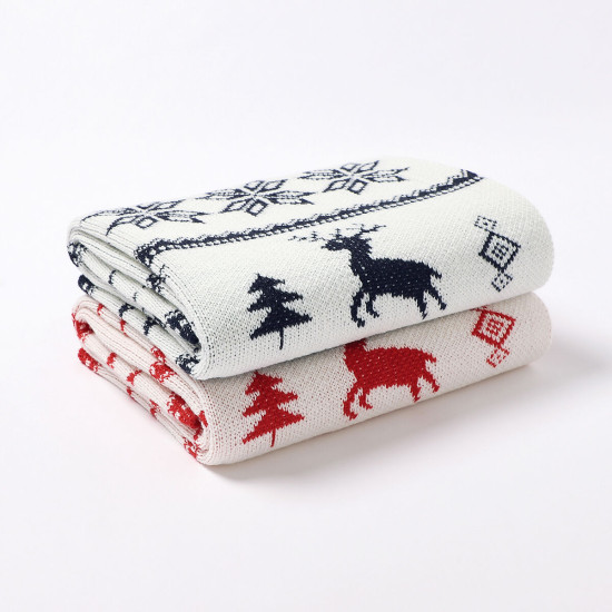 Newborn Baby Knitted Christmas Elk Printed Blankets  Baby Boutique Clothing  