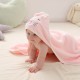 Newborn Baby Cartoon Animal Swaddling Bath Towel With Hat  