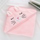 Newborn Baby Cartoon Animal Swaddling Bath Towel With Hat  