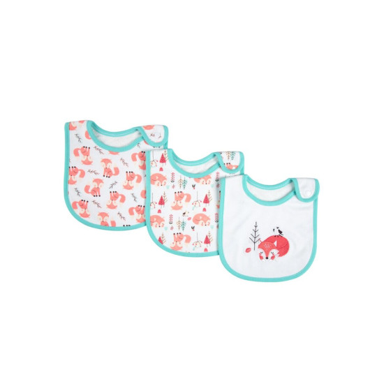 3 Packs Baby Animal Pattern Bib  