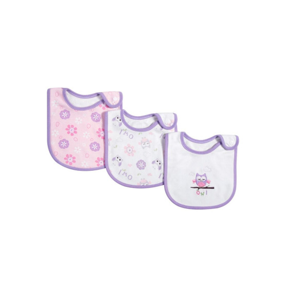 3 Packs Baby Animal Pattern Bib  