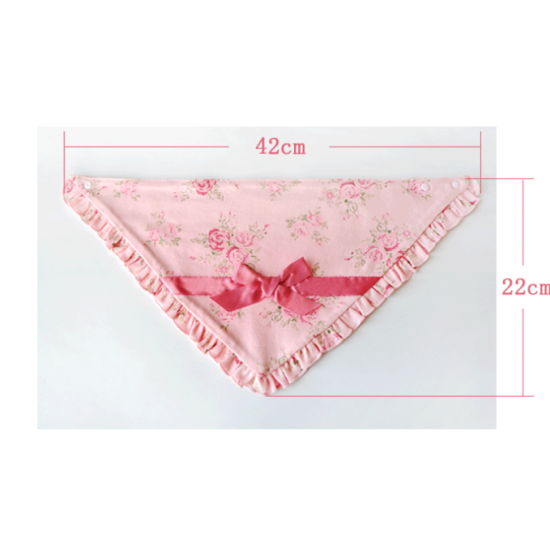 Baby Girl Bow Ribbon Floral Bib  