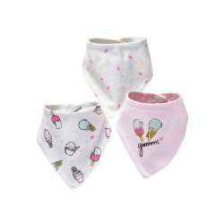 3-Pack Baby Triangle Bibs  