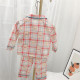 9M-6Y Bear Print Plaid Red Cardigan And Pants Set Two Pieces Baby  Clothing  