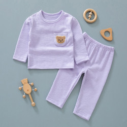 6M-3Y Baby Pajamas Sets Bear Pocket Pullover & Pants Baby  Clothing  