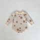 3-18M Baby Girls Floral Jacquard Knit Long Sleeve Bodysuit  Baby Clothing  