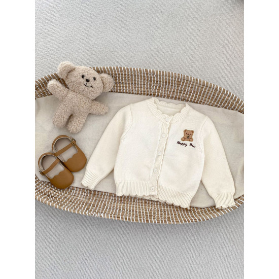 3-24M Baby Cardigan Bear Embroidered Sweater  Baby Clothes  