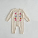 3-18M Baby Floral Embroidered Knitted Jumpsuit  Baby Clothing  