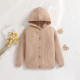 3-24M Baby Long Sleeve Knitted Hooded Cardigan Sweater  Baby Clothing  