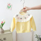 9M-4Y Toddler Girls Knitted Cardigan Flower Earrings Crew Neck Sweater  Girls Clothes  