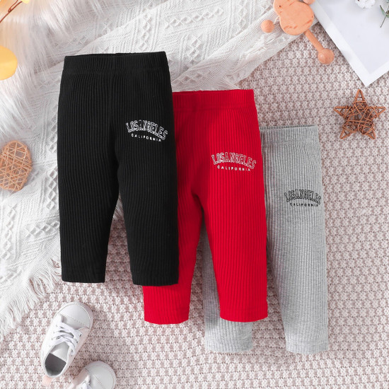 0-18M Baby Three-Piece Three-Color Combination Set Of Trousers  Baby Clothing  