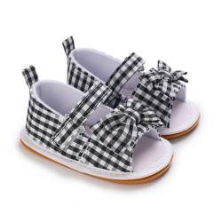 3-18M Baby Sandals Plaid Bow Rubber Sole Non-Slip Toddler Shoes  Accessories Vendors  