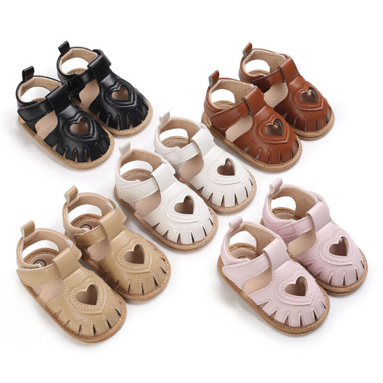 3-18M Baby Sandals Love Heart Rubber Sole Non-Slip Toddler Shoes  Accessories Vendors  