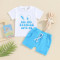 3M-3Y Baby Boys Sets Easter Rabbit Letter Print T-Shirts Shorts  Baby Clothing  