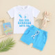 3M-3Y Baby Boys Sets Easter Rabbit Letter Print T-Shirts Shorts  Baby Clothing  