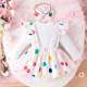 3-24M Baby Girls 3pcs Rabbit Colorful Dots Suspender Skirt & Bodysuit & Headband  Baby Clothing  