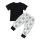 6M-3Y Baby Boys Sets Bull Head Print T-Shirts And Pants  Baby Clothing  