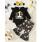 0-24M Baby Boys 3pcs Letter Bodysuit Flared Pants Headband  Baby Clothing  