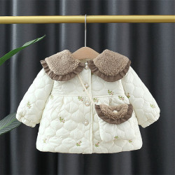 6M-3Y Baby Girls Floral Lapel Jackets & Coats  Baby Clothes  