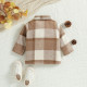 6M-3Y Baby Boys Plaid Lapel Shirts Jackets  Baby Clothes  