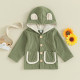 9M-4Y Unisex Corduroy Hooded Long-Sleeve Single-Breasted Jackets  Toddler Boutique Clothing  