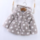 18M-7Y Toddler Girls Polka Dots Plush Faux Fur Ear Hooded Jackets & Coats  Girls Clothes  