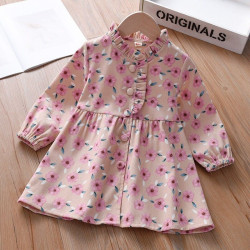 18M-7Y Toddler Girls Corduroy Floral Mid-Length Windbreaker Jackets  Girls Clothes  