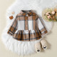 6M-6Y Toddler Girls Plaid Lapel Long Sleeve Shirt Jackets  Girls Clothes  