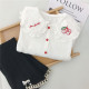 18M-6Y Toddler Girls Embroidered Doll Collar Lace White Shirt  Girls Clothes  