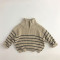 12M-6Y Unisex Retro Half-Zip Pullover Knitted Sweater  Toddler Boutique Clothing  