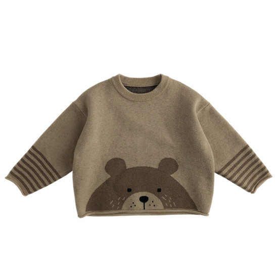 12M-6Y Unisex Retro Cartoon Pullover Knitted Sweater  Toddler Boutique Clothing  