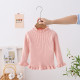 18M-6Y Toddler Girls Medium Collar Ribbed Solid Color Bottoming Sweater  Girls Clothes  