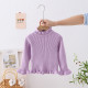 18M-6Y Toddler Girls Medium Collar Ribbed Solid Color Bottoming Sweater  Girls Clothes  