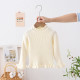 18M-6Y Toddler Girls Medium Collar Ribbed Solid Color Bottoming Sweater  Girls Clothes  