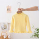 18M-6Y Toddler Girls Medium Collar Ribbed Solid Color Bottoming Sweater  Girls Clothes  