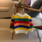 12M-6Y Toddler Girls Rainbow Pullover Knitted Sweater  Little Girl Clothing  