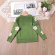 12M-5Y Toddler Girls Knitted Pullover Floral Sweater  Girls Fashion Clothes  