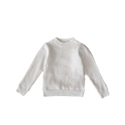 2-10Y Kids Knitted Sweaters Solid Color Pullover Bottoming Tops  Toddler Boutique Clothing  