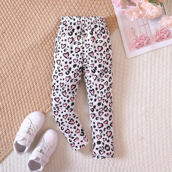 18M-7Y Toddler Girls Leopard Print Stretch Leggings  Girls Clothes  