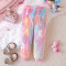 18M-6Y Toddler Girls Colorful Unicorn Plush Casual Trousers  Girls Clothes  